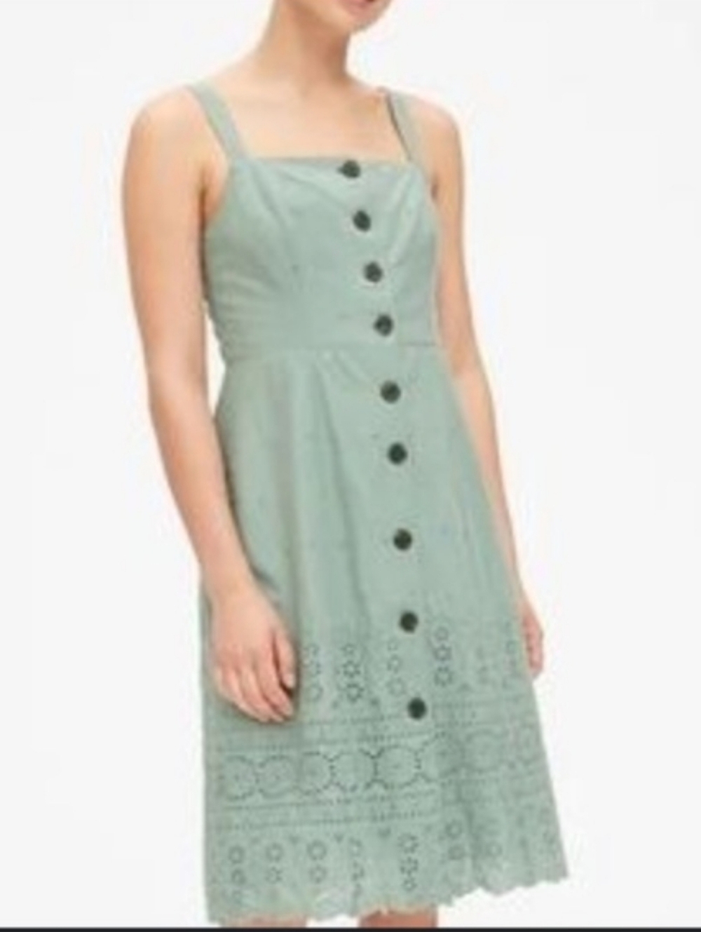 GAP Eyelet Button-Down Dress